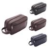 Lychee Pattern Man's Cosmetic Bag PU Make Up Pouch Bag Simple Toiletry Storage Bag  Outdoor