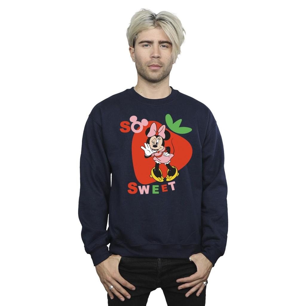 Disney Mens Minnie Mouse So Sweet Strawberry Sweatshirt