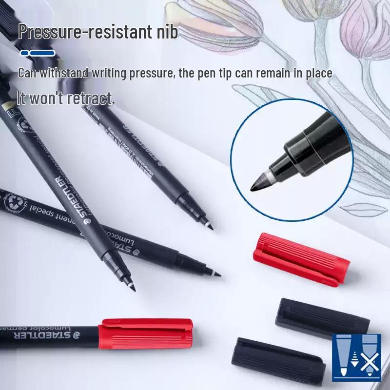 Маркер Staedtler 319 F, на масляной основе, многоцелевой, 0,6 мм, красный/черный