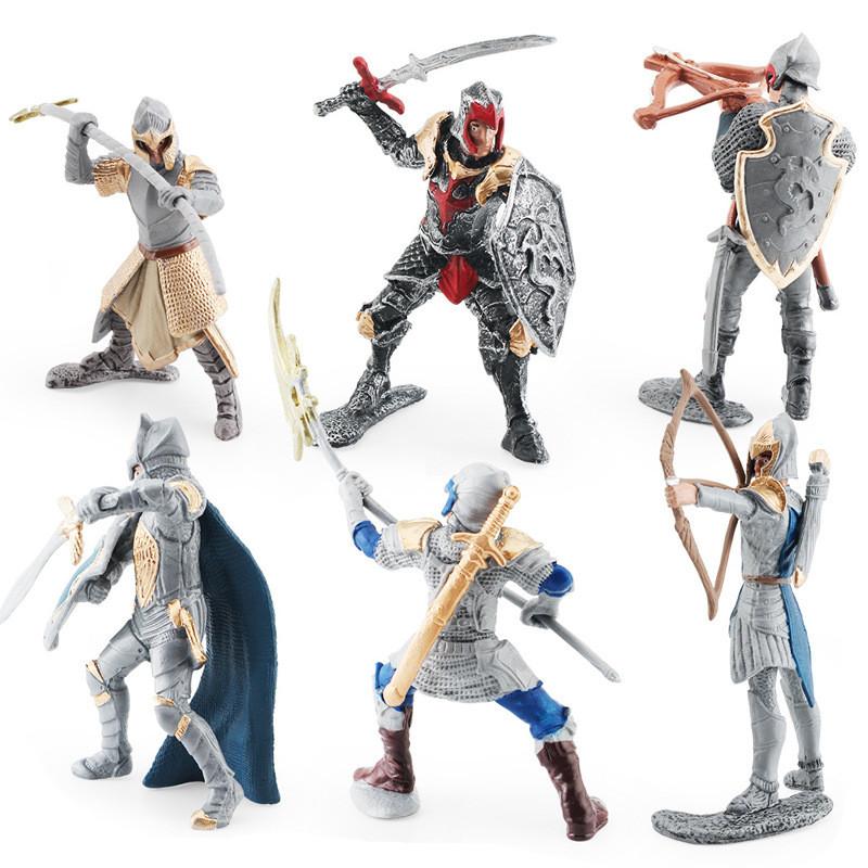 Изысканная статичная модель западного мифического рыцаря с детализированным оружием, идеально подходящая для демонстрации