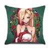 Европейская Рождественская Подушка Креативная Домашняя Льняная Короткий Плюш Прикроватная Диванная Наволочка