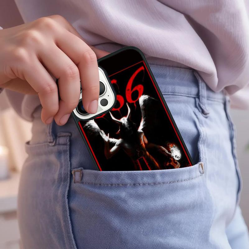Пентаграмма 666 Демонический чехол для телефона для iPhone 17 Air 15 16e 14 13 Pro Max Coque 12 11 Pro Max PLUS