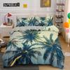 Тропические Ботанические Листья King Size Queen Size Пододеяльник Зеленые Пальмовые Листья Премиум Полиэстер Комплект Постельного Белья для Детей Подростков Взрослых с Наволочкой