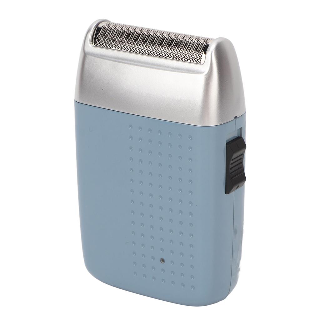 Rechargeable Beard Trimmer Blue USB Waterproof Portable Electric Hair Clipper 600mAh