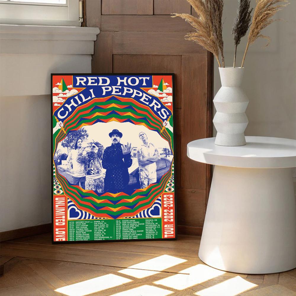 R-Red Hot-Chili Peppers Аниме Постеры Липкие Декорации Картина Настенная Живопись Белый Крафт Бумага Настенный Декор