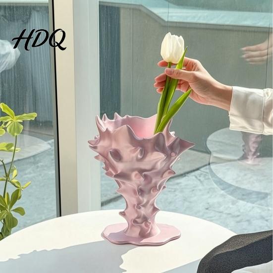 Современное Декоративное Украшение Креативная 3D-Печатная Ваза для Цветов Минималистичный Контейнер Легкая Роскошная Настольная Ваза Художественный Держатель для Цветочных Композиций для Дома