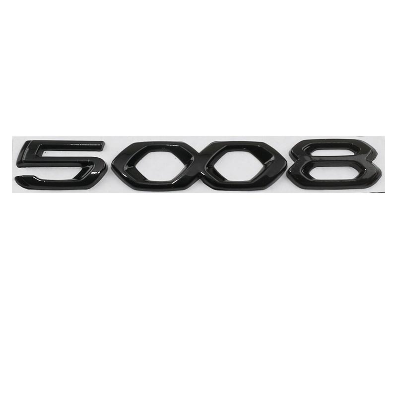 Car 3D Metal Rear Trunk Letters Word Logo Badge Emblem Decals Sticker For Peugeot 2008 3008 4008 5008 2021 2022 2023 Accessories