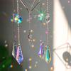 Crystal Sun Catcher Windchimes Metal Rainbow Prism Window Crystal Light Catcher Hanging Glass Prisms Garden Decoration Outdoor