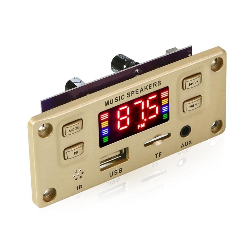 2x50W 100W Усилитель Bluetooth-совместимая плата декодера MP3 12V DIY MP3-плеер Модуль автомобильного радио TF USB Микрофон Запись
