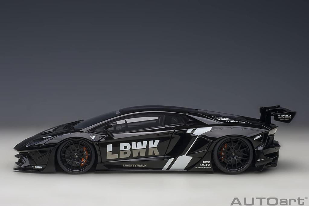 AUTOart Liberty Walk Lamborghini Aventador Limited Edition Black Black Bonnet Готовый продукт 79244 1/18 LB-WORKS LBWK/Carbon