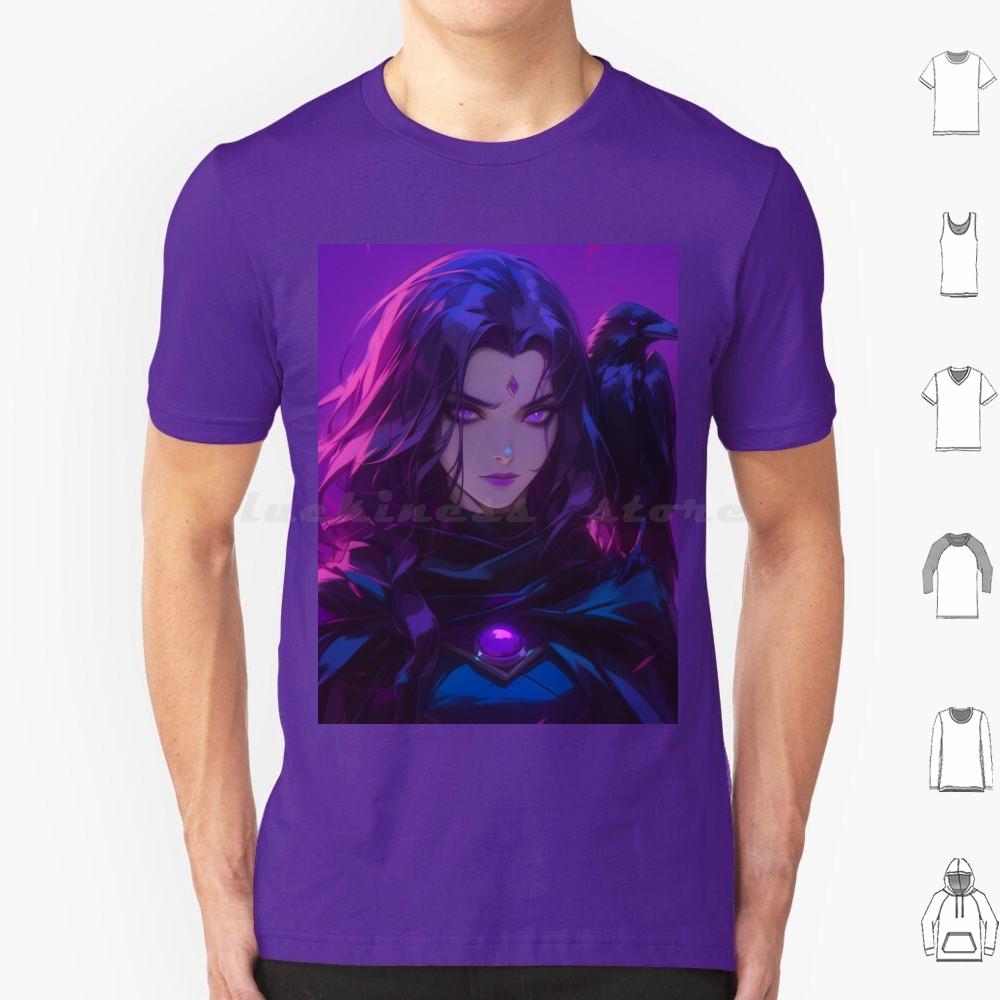 Raven3 T Shirt Men Women Kids 6xl Raven Infinite Aspire Go Titans Aesthetic Synthwave Raven Goth Cartoon Superhero Teen Tt