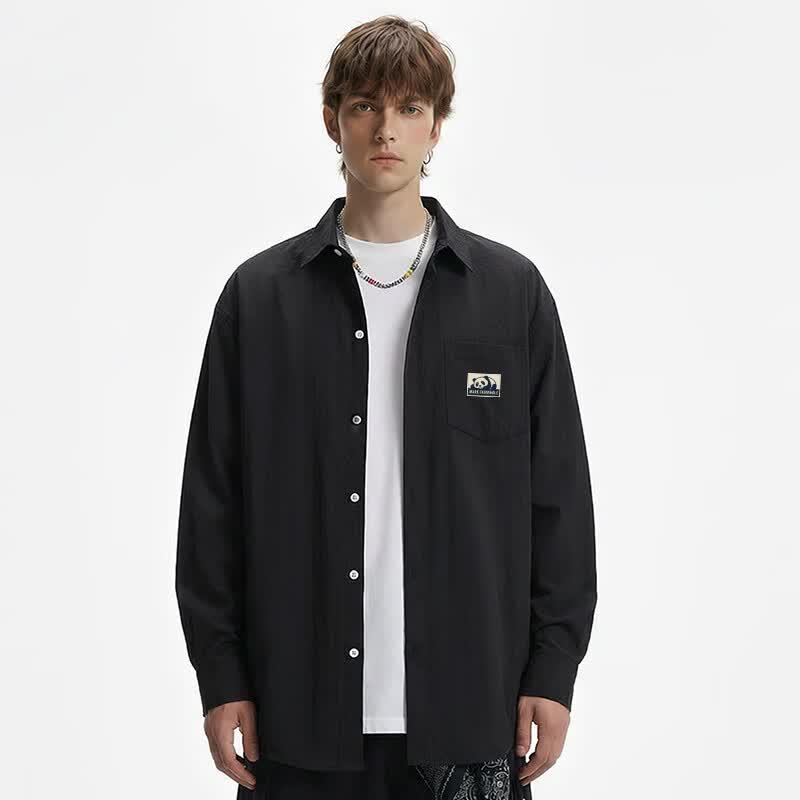 Mark Fairwhale Men's National Trend Long-Sleeve Casual Shirt
