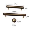 Durable Cabinet Pulls Brass Walnut Wood Knobs Drawers Handles  for Cupboard Wardrobe Drawer Door