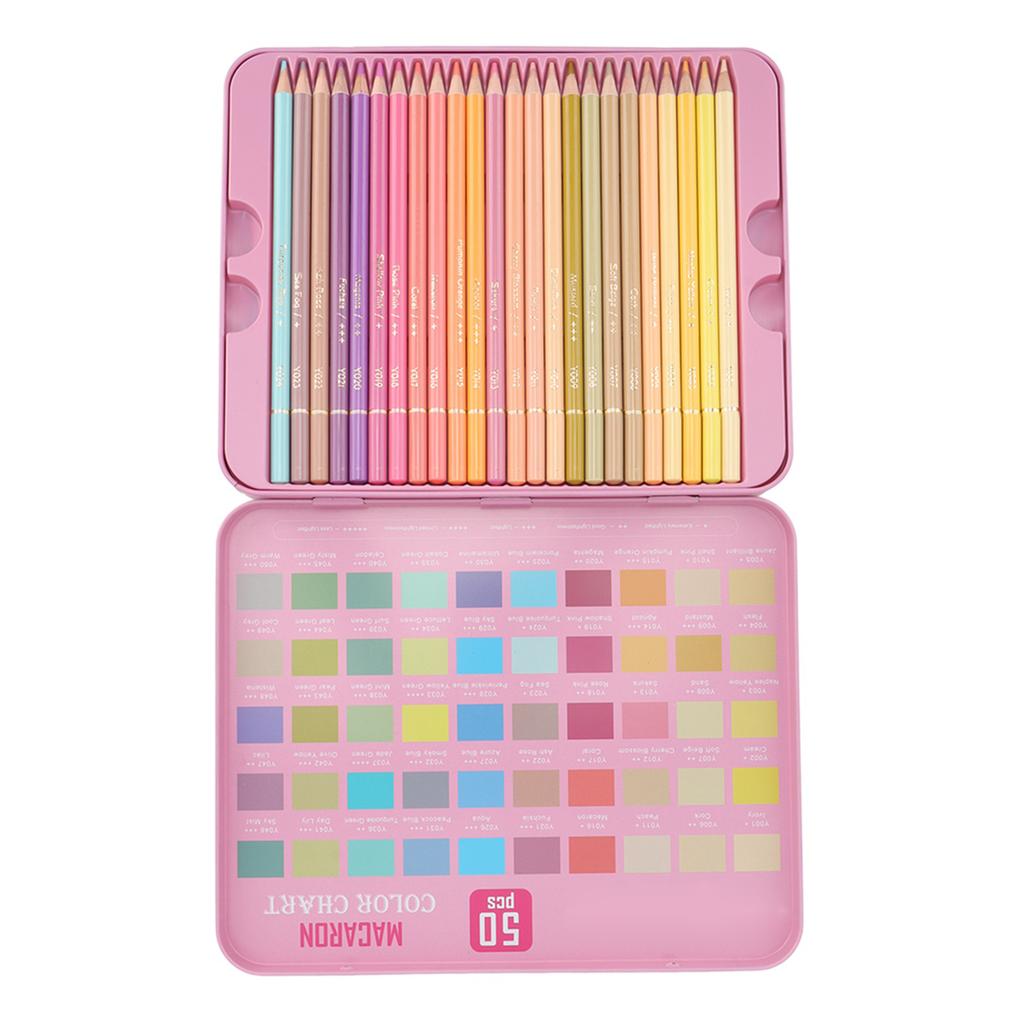 Colored Pencils 50 Colors Poplar Material Portable Sketching Pencils Set for Writing Drawing Coloring Making