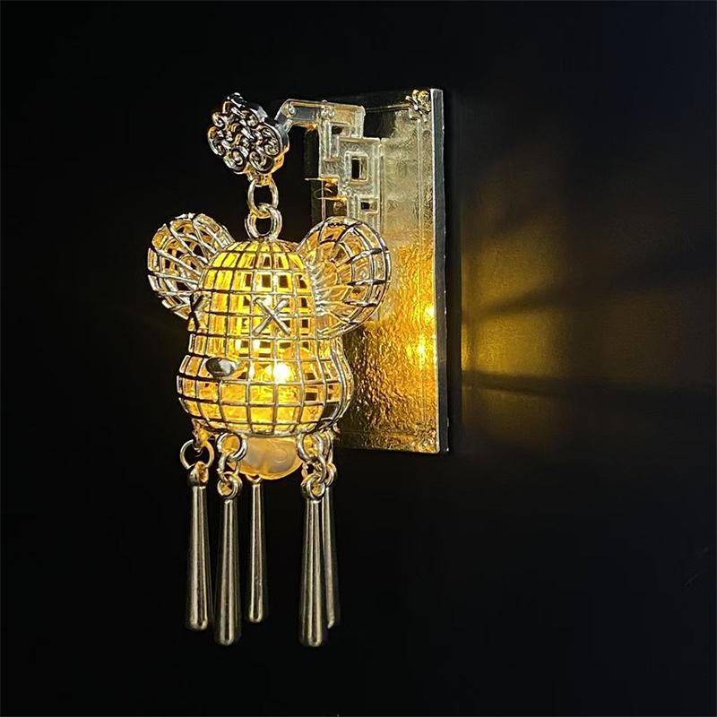 Light Up Lantern Fridge Magnet with Tassel Pendant Chinese Style Cute Kitchen Ornament for Friends Souvenir Holiday Gift