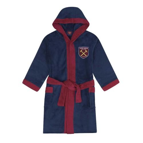 West Ham United FC Boys Crest Fleece Dressing Gown