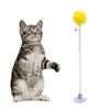 Пружинная приманка для кошек с плюшевым шариком на присоске, нижняя палочка, игрушечная палочка для кошек с