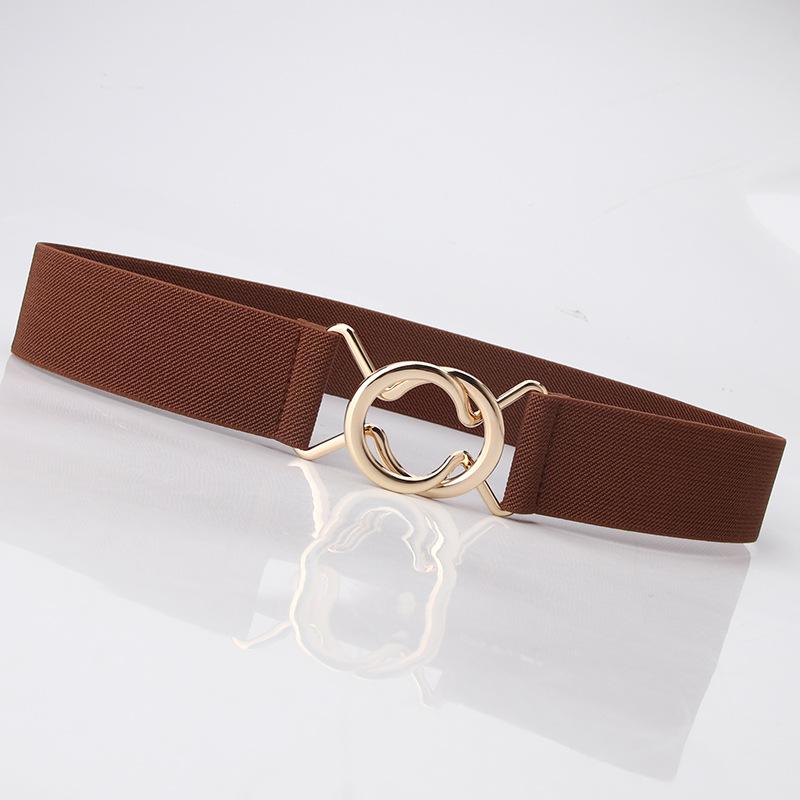 Women Fashion Elastic Waist Belt High Stretchy Dress Belt Skinny Wild Belt Girdle