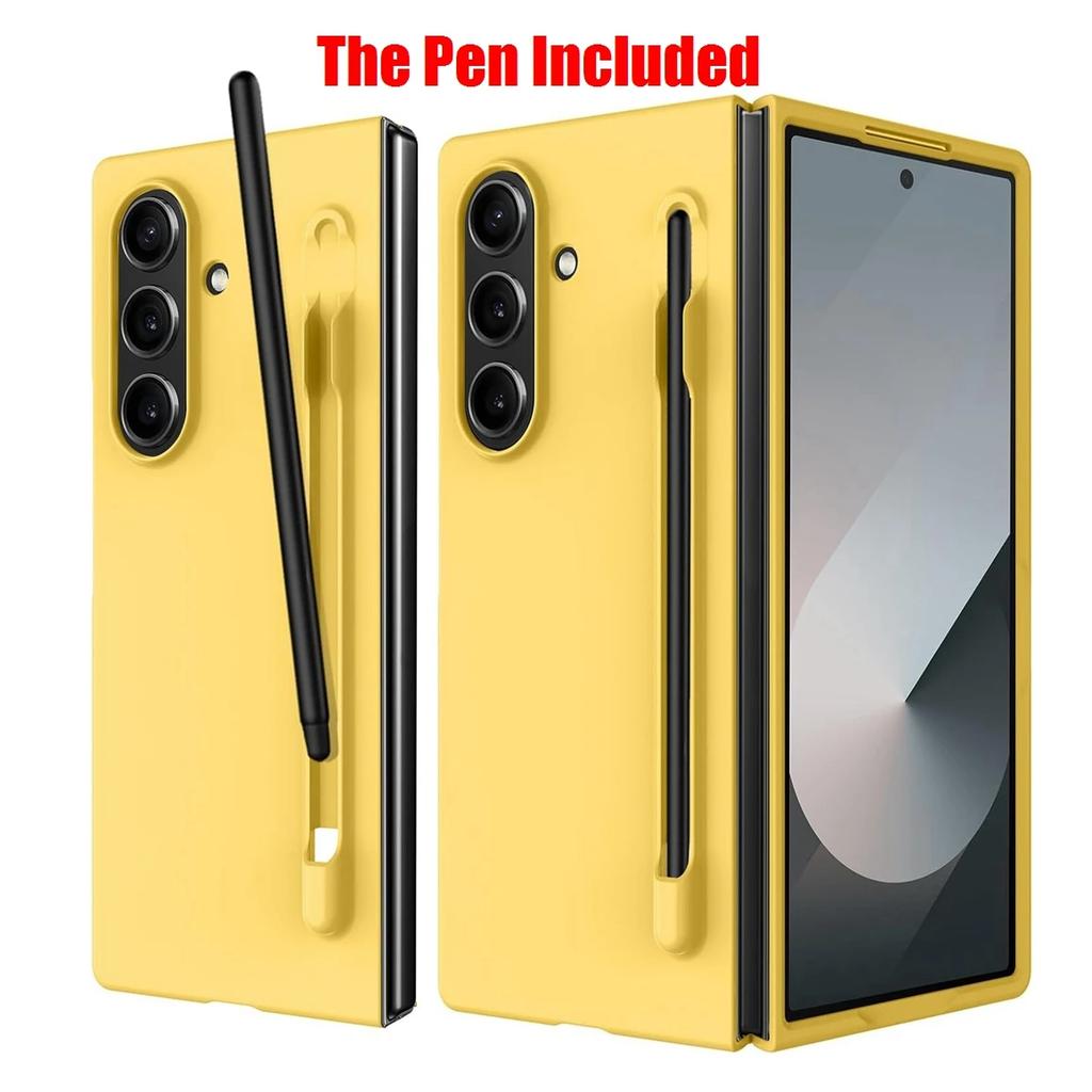Samsung Galaxy Z Fold 7 6 5 4 3 Fold7 for Samsung Z Fold 7 6 Case with S Pen Holder and Pen Slim Matte PC Shockproof Cover