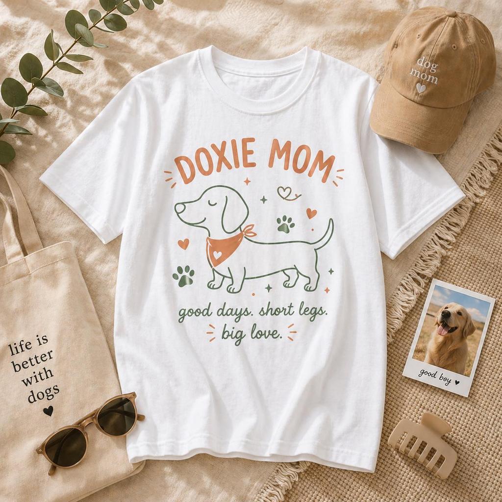 Doxie Mom Shirt – Dachshund Graphic Tee, Dog Lover Apparel, Wiener Dog Gift