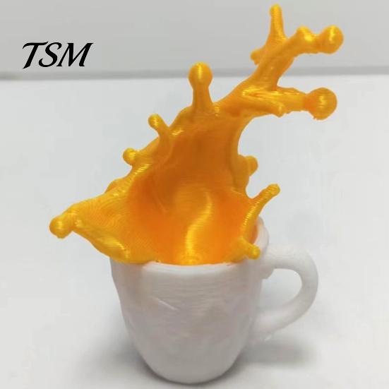 Stylish Shelf Displays 3D Printed Spilling Coffee Mug Figurine, Splash Cup Sculpture, Creative Lifelike Sculptures Tabletop Decor for Home Office