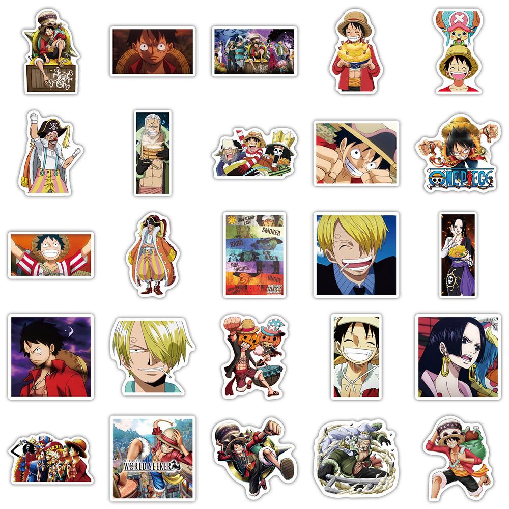 10/30/50 шт. Японское аниме ONE PIECE Наклейки с граффити Милые мультяшные наклейки Игрушки DIY Телефон Канцелярские принадлежности Мультяшные наклейки-награды