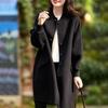 Black Woolen Coat for Women, Autumn New Style, Mid-length, Slim, Casual, Versatile Woolen Coat