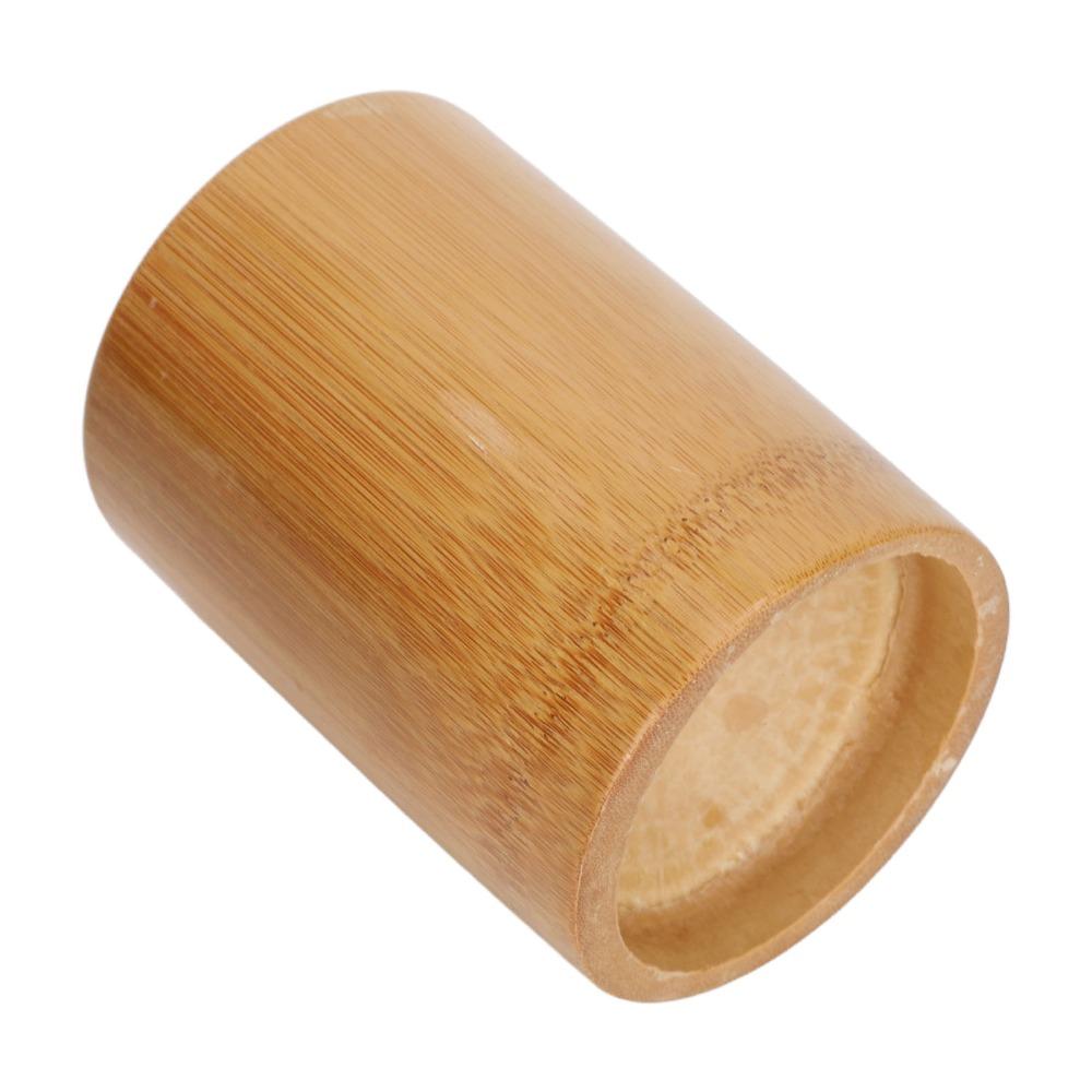 Cylinder Cylinder Bamboo Tool Holder  Bathroom Toothbrush Cosmetic Brush Organizing