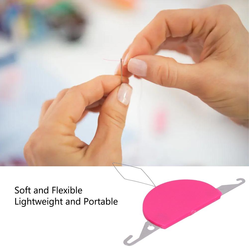 5pcs Lightweight 3 In 1 Needle Threader DIY Simple Portable Needle Threader For Machine Sewing