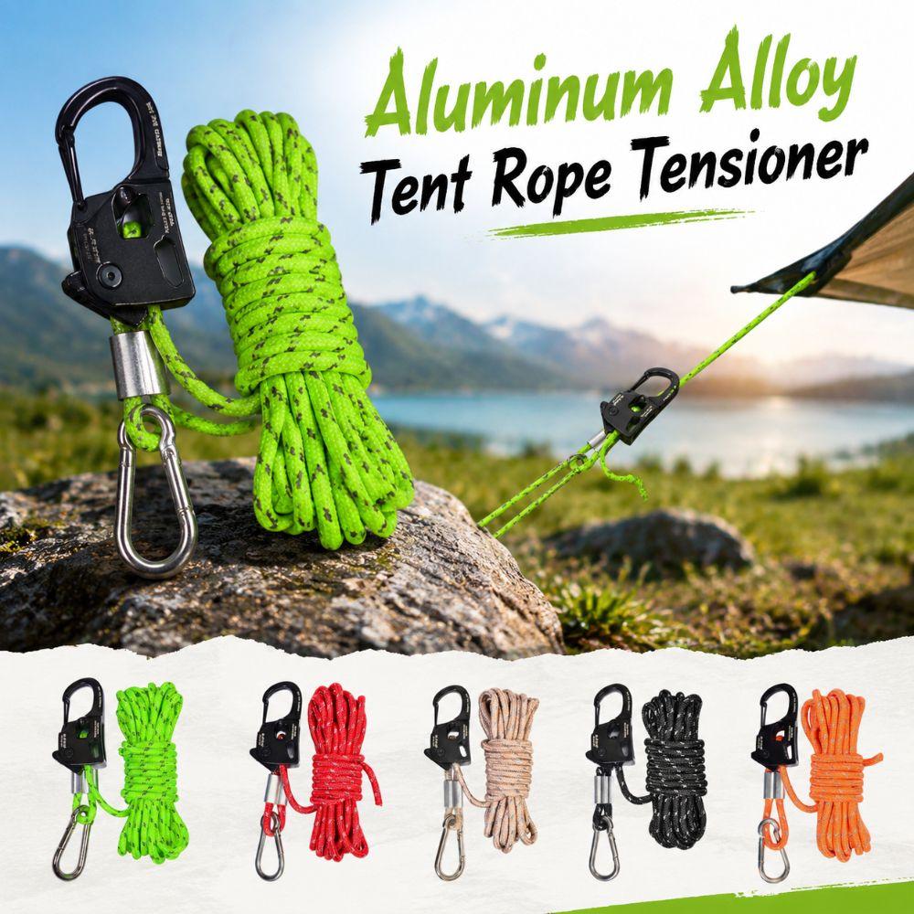 Aluminum Alloy Tent Rope Tensioner Stainless Steel Tarp Tightener Outdoor Tool