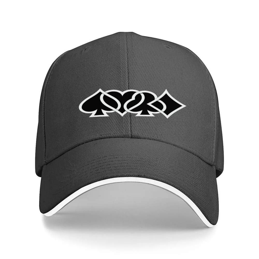Poker Suits Spades Hearts Diamonds Graphic Baseball Cap Adjustable Casual Polyester Unisex Cap