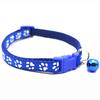 Pet Patch Cat & Dog Collar W/ Paw Print Bell & Safety Buckle