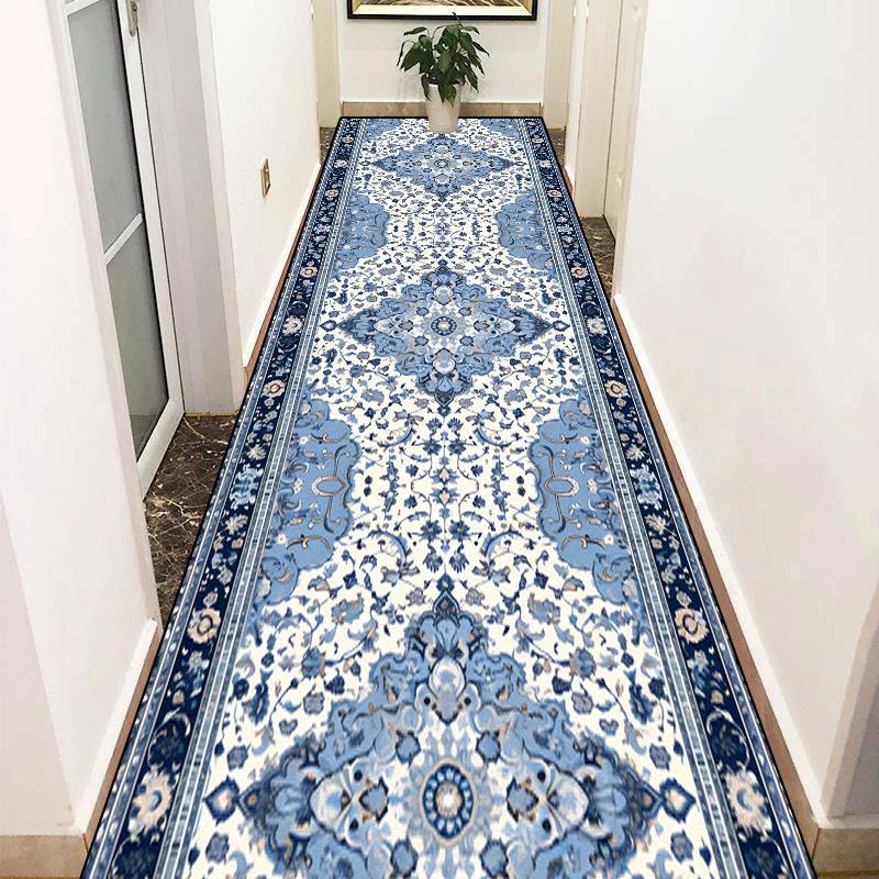 Persian Style Carpet for Living Room Decoration Rugs Non-slip Stairway Hallway Stairs Rug Corridor Aisle Runner Customizable Mat