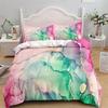 Colorful Marble Duvet Cover Abstract Geometric Bedding Set King Queen For Adults Kids Bedroom Decor Microfiber Comforter Cover