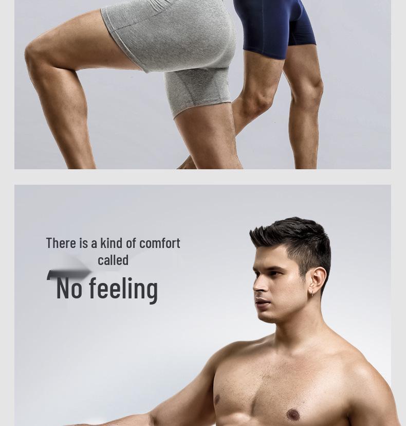 Мужские хлопковые боксеры-брифы против натирания - Большой размер, Дышащие для спорта и бега