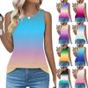 Женский повседневный свободный топ без рукавов с круглым вырезом, футболка, летние майки для женщин, майка-камисоль, базовые топы без рукавов