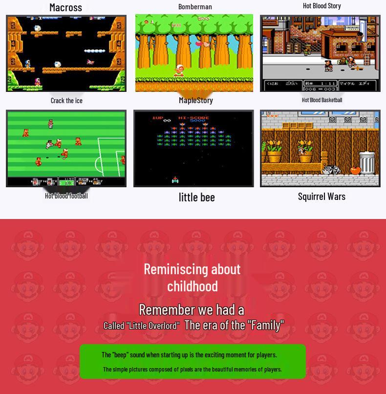 Новая портативная игровая консоль SUP Retro: Ностальгическое классическое игровое устройство для детей, портативное и выполненное в старомодном русском дизайне.