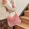 New Fashion Women Handbags Winter Furry Ladies Soft Plush Clutch Purse Shoulder Bags Fashion Female Crossbody Messenger Bag