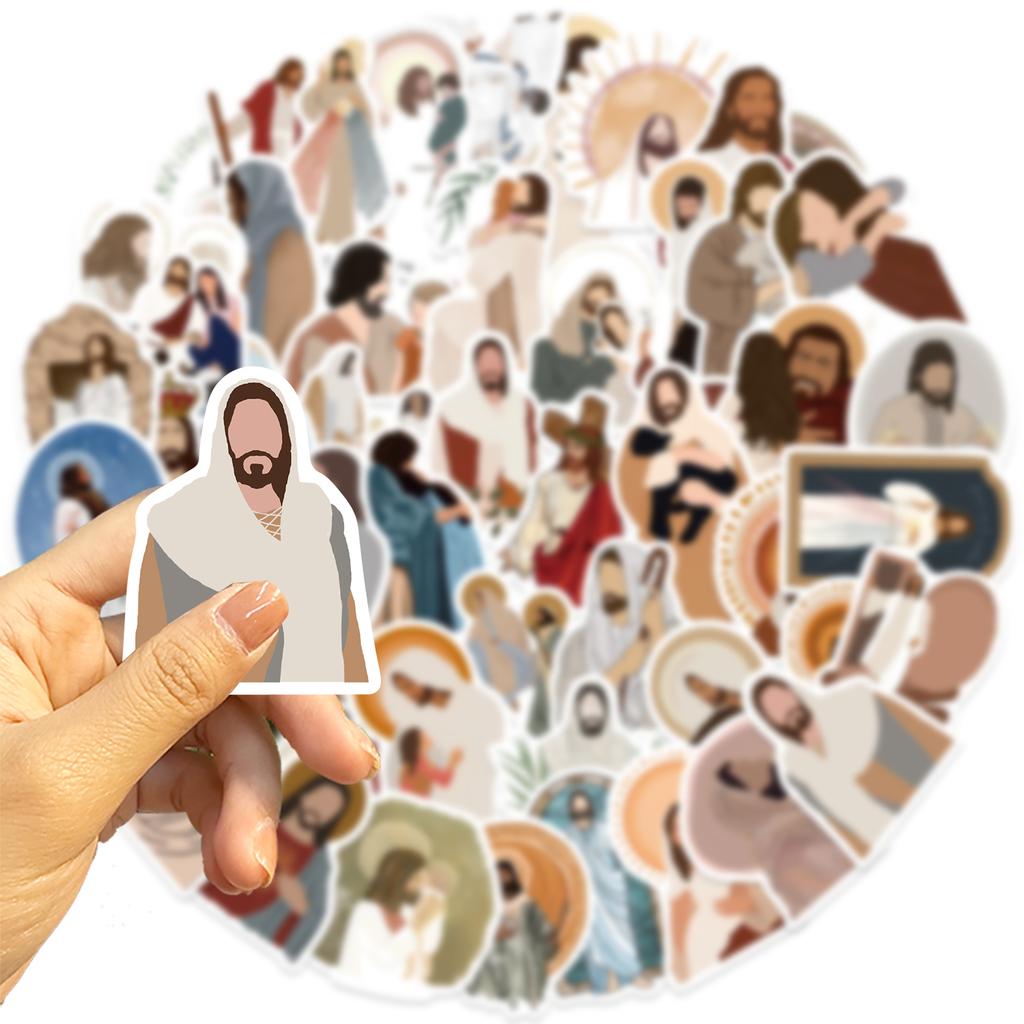 52PCS Jesus Stickers Aesthetic Christian Decals for Laptop Phone Case Planner Journal Notebook Water Bottle Sticker