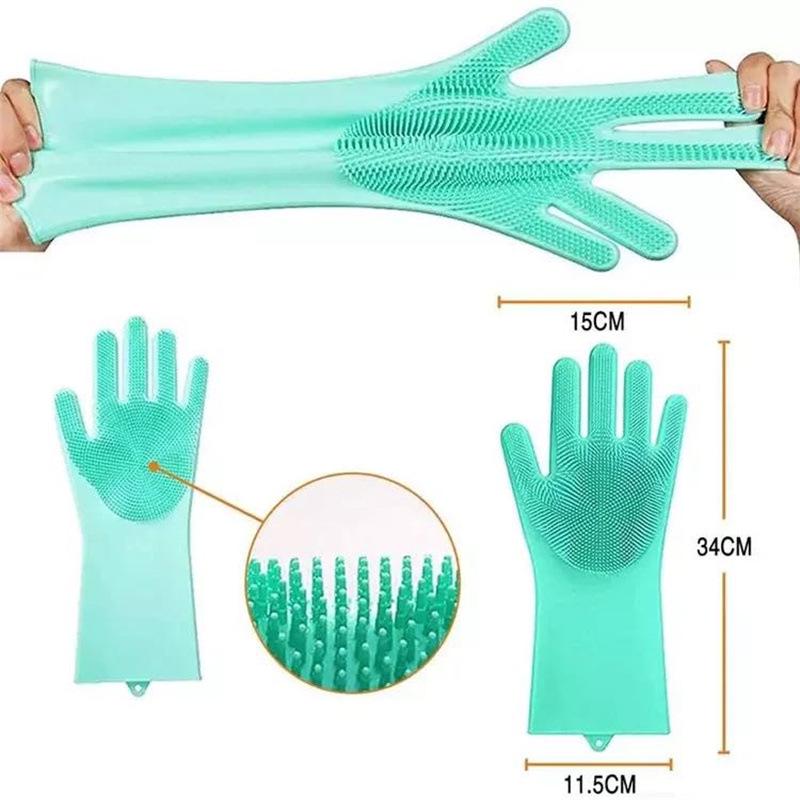Multifunctional Silicone Dishwashing and Housework Gloves - Heat-Resistant Magic Cleaning Gloves