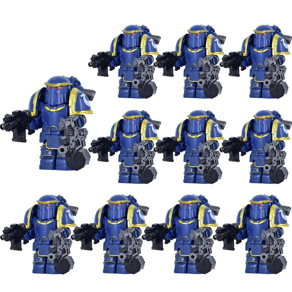 21pcs Medieval Soldiers Mini Action Knights Bracket Model Figures Weapons Robots Mecha Building Blocks Bricks Toy