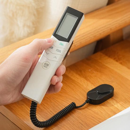 Магнитный держатель пульта дистанционного управления с пружинным тросом, простая установка, настенный органайзер для пульта дистанционного управления с защитой от потери