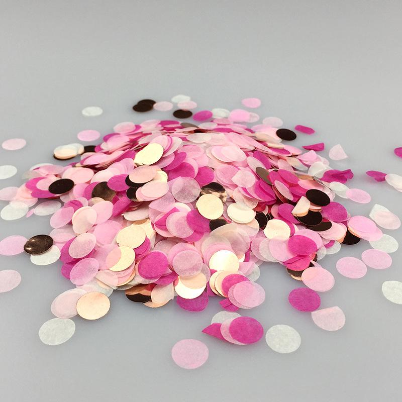 1000pcs/bag 1cm Paper Confetti Mix Color for Wedding Birthday Party Decoration Round Tissue Balloons 10g Baby Shower Decorations 5