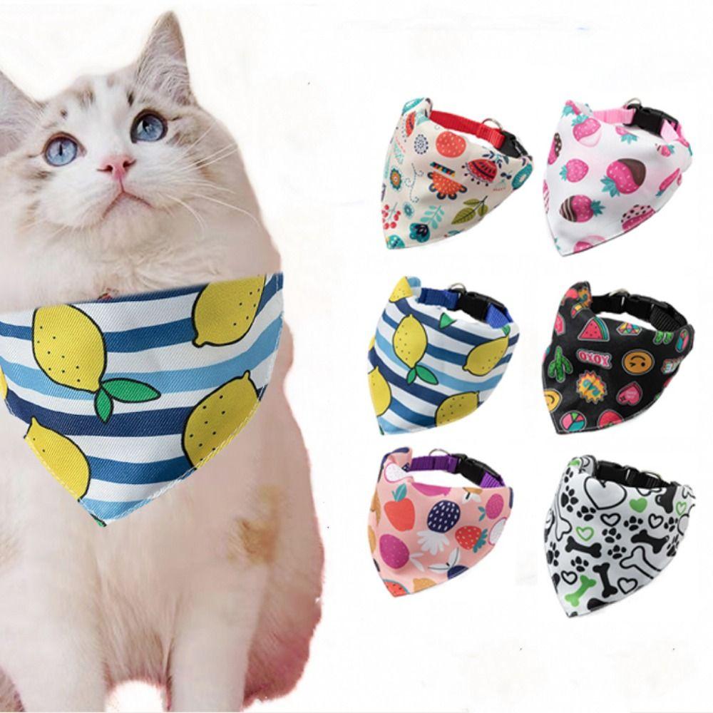 Дышащий платок для собак, регулируемое полотенце для сбора слюны, переносной нагрудник для собак с фруктами и кошками