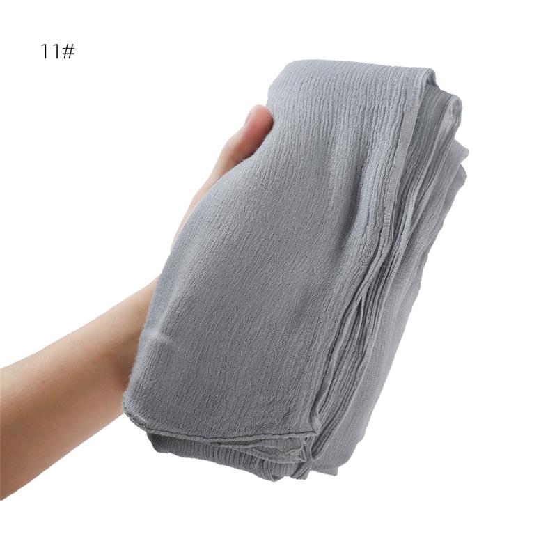 41 Color Big Size 80*190cm Crinkle Cotton Scarf Head Hijab Wrap Solid Women Shawls Femme Lady Headband Muslim Hijabs Store