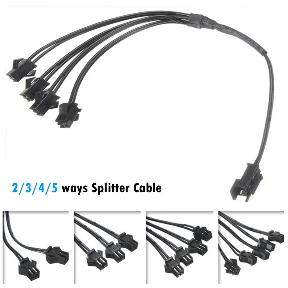 1 To 2/3/4/5/6/7 Splitter Connector For EL Wire Electroluminescent Light Conected With Inverter Cable LED Neon Light Wiring
