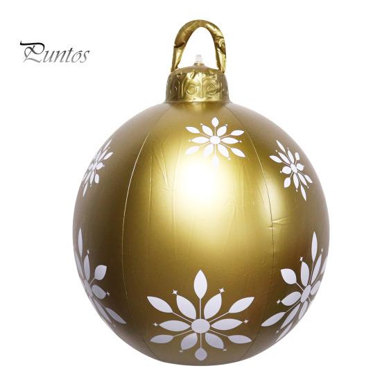 Рождественский надувной мяч диаметром 60 см, водонепроницаемый рождественский мяч, устойчивый к разрывам, многоразовый, гигантский надувной мяч для праздничного декора двора, газона, крыльца