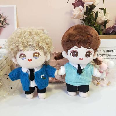 Комплект одежды для куклы: Комплект из хлопковой рубашки и кардигана версии Q 20 см