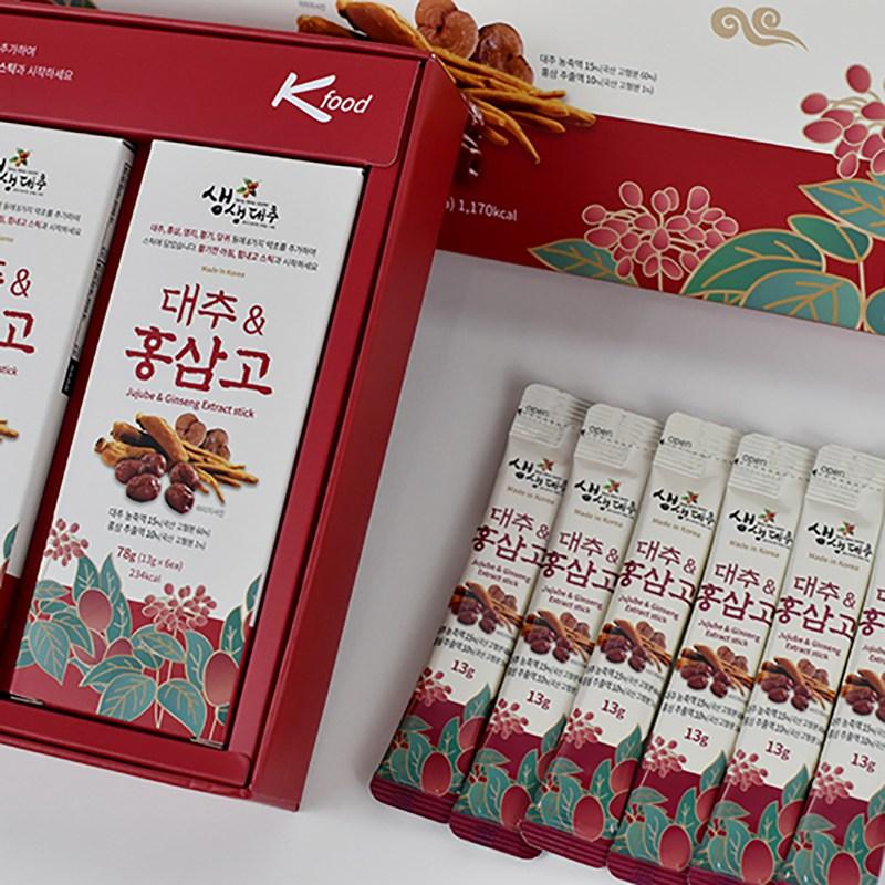 Fresh Jujube Jujube & Red Ginseng Sticks, 13g, 30 pieces