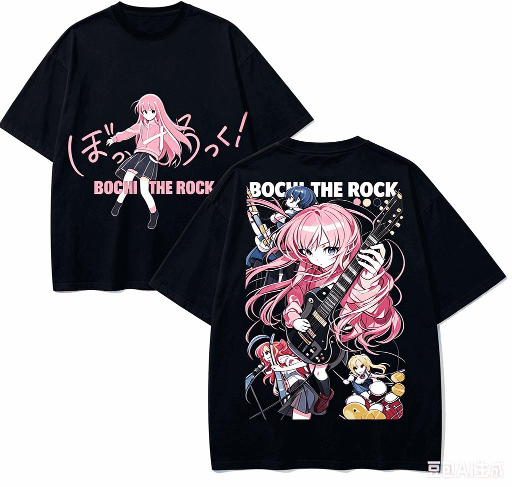 Bocchi The Rock Anime Lover TShirt Harajuku Cotton NewModel High Street Retro Fashion Oversized Unisex Hot Product Soft Gift
